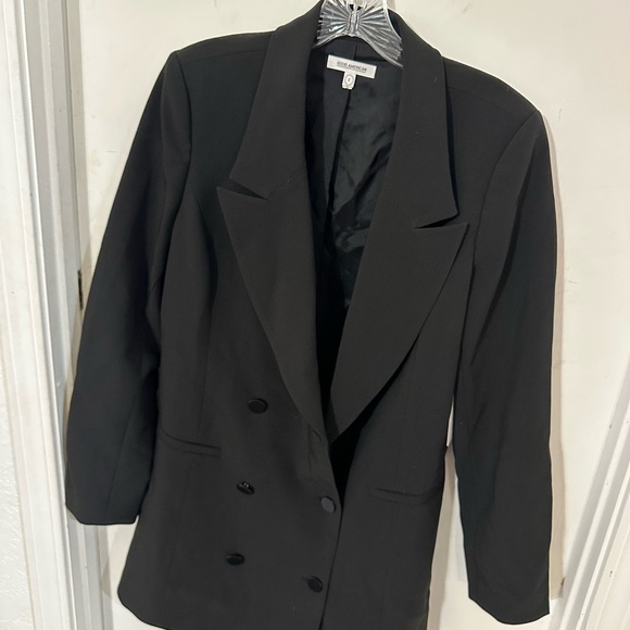 Good American “The Exec” Blazer Dress in classic black
